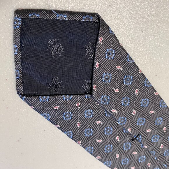 Brooks Brothers Makers and Merchants 100% Silk Tie Embroidered Paisley Flowers - Picture 4 of 10